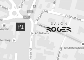 kaartje locatie Salon Roger